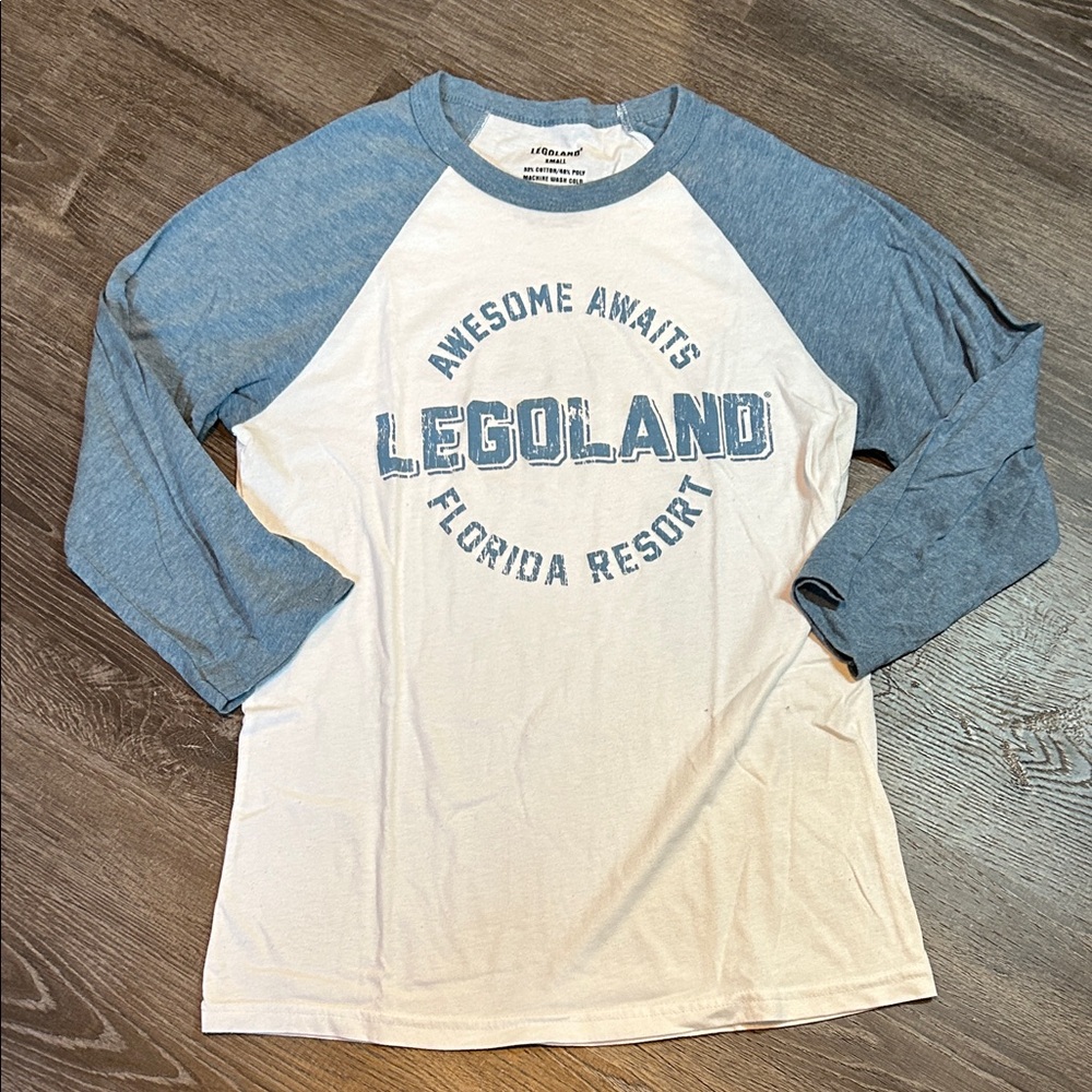 Florida Resort Long Sleeve Tee - Blue and White